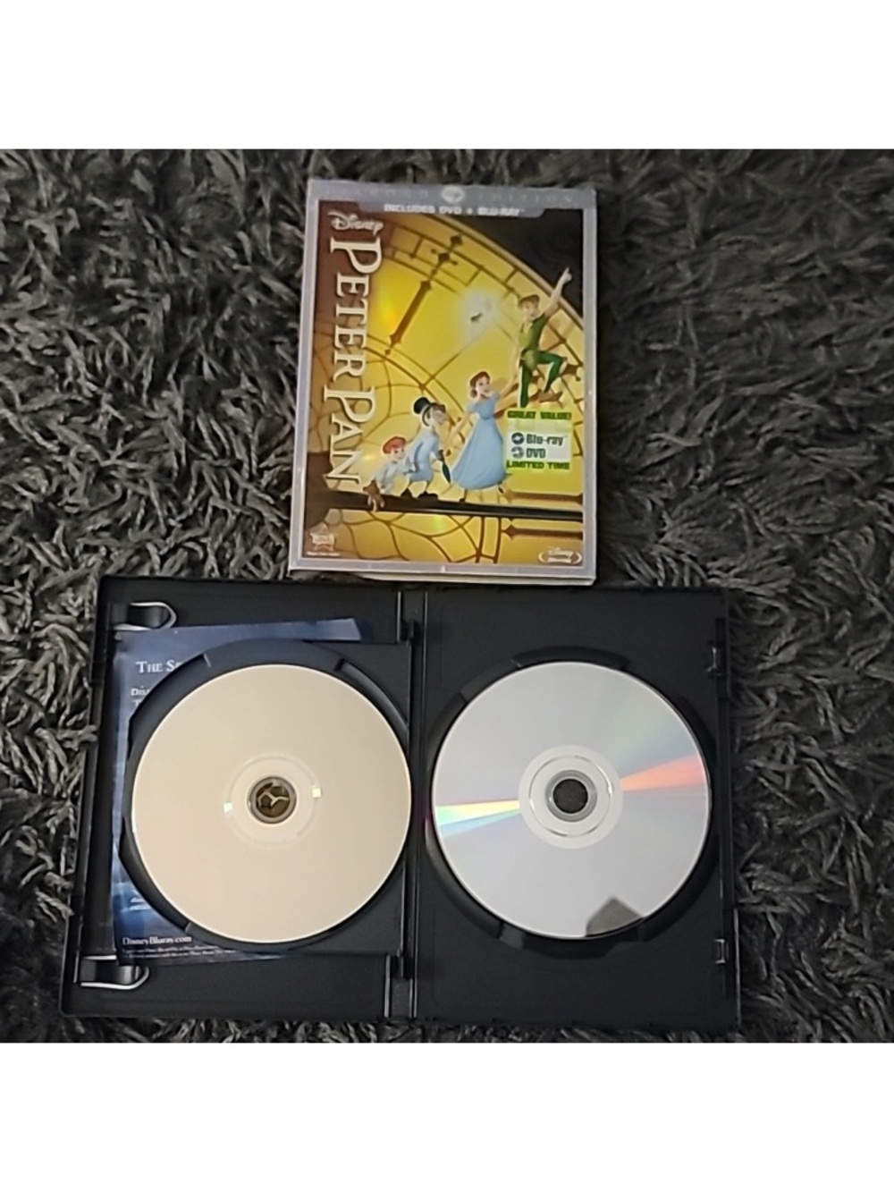 Disney Peter Pan Blu-ray + DVD Set - Gold & Silver Discs